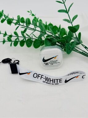 Off-White x Nike AirPods 4 Case with Lanyard - Clear